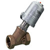 Globe valve freeflow Type 201 bronze/PTFE entry above the disc pneumatic R50-FPM spring closing PN16 1/2" BSPP